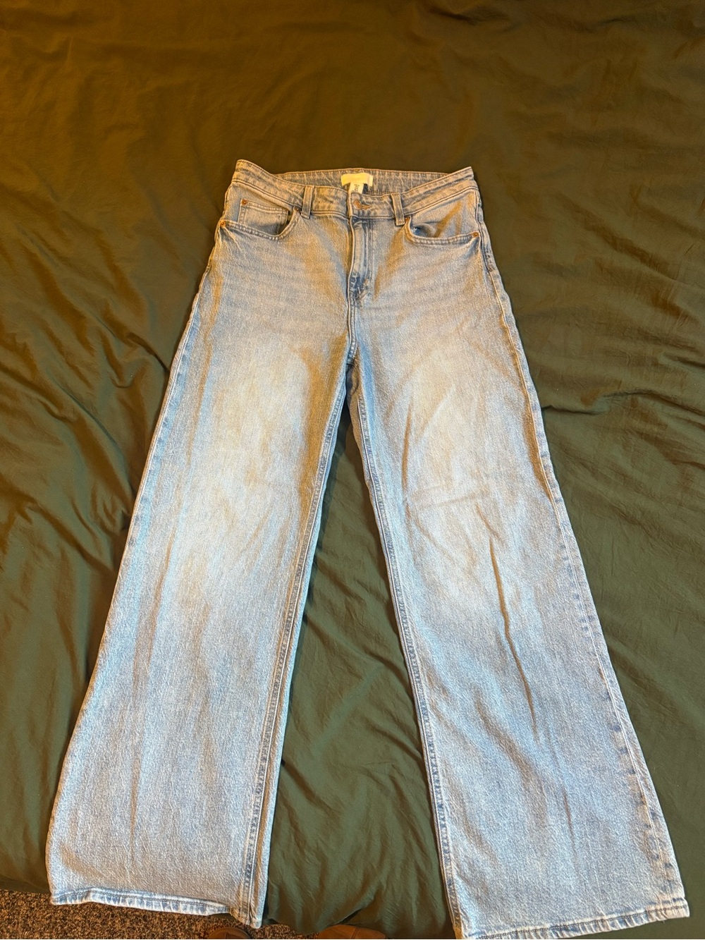 H&M Light Blue Wide-Leg Jeans